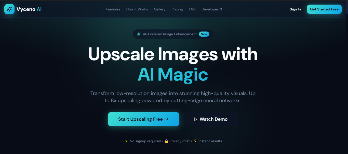 Vyceno AI - Image Upscaler