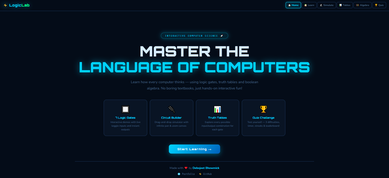 Logic Labs - Interactive Logic Gate Simulator